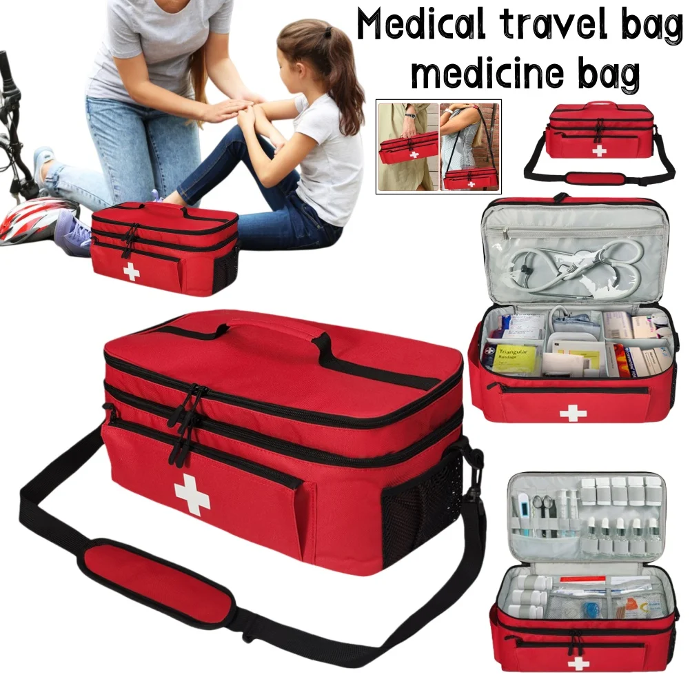 المحمولة الإسعافات الأولية الطبية عدة السفر التخييم في الهواء الطلق الطوارئ الطب حقيبة التخزين المنزل السفر البسيطة EDC الحقيبة المنظم حبوب منع الحمل C #1