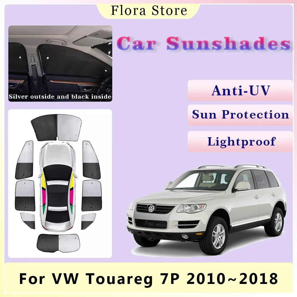 Car Sunshades for Volkswagen VW Touareg 7P MK2 Hybrid 2010~2018 2012 Front Window Visor Rear Full Coverage Windshield Accessorie