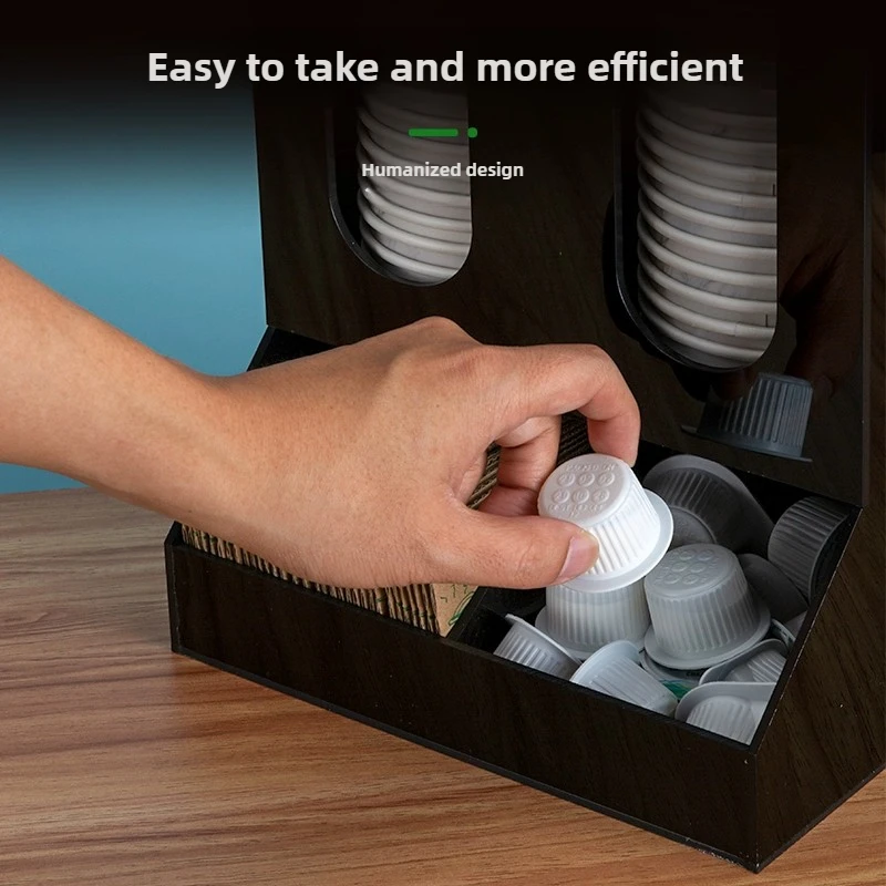 Plastic Paper Cup Organizer  Curved Edge Cup Dispenser for Restaurants Multi-Slot Coffee Bar Storage Rack