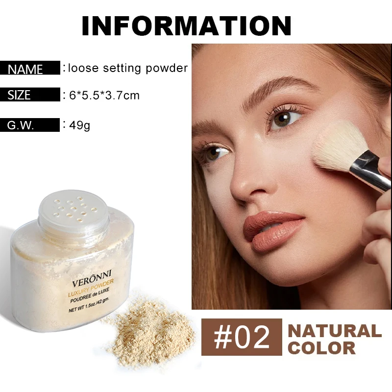 Pó de luxo banana para mulheres, base facial, controle de óleo, garrafas soltas, maquiagem de beleza, ferramentas de arte, autêntico