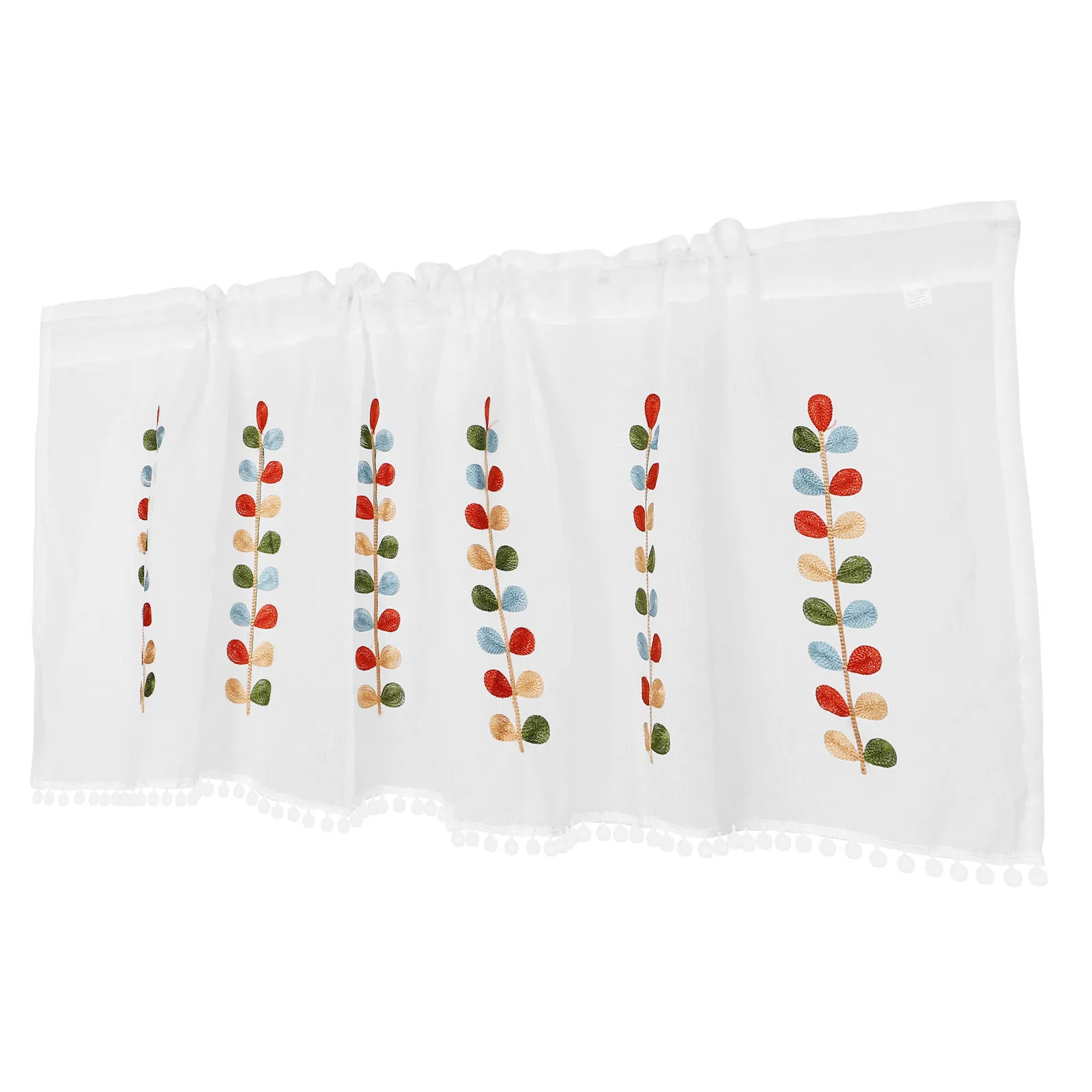 Curtain Short Kitchen Window Valance 1PCS Living Room Halloween Christmas American Style Curtain American Style Curtains Cabinet