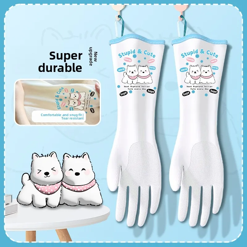 Household Gloves for Dishwashing, Cleaning, Durable Kitchen Housework Gloves, Waterproof Thickened Gloves for Women