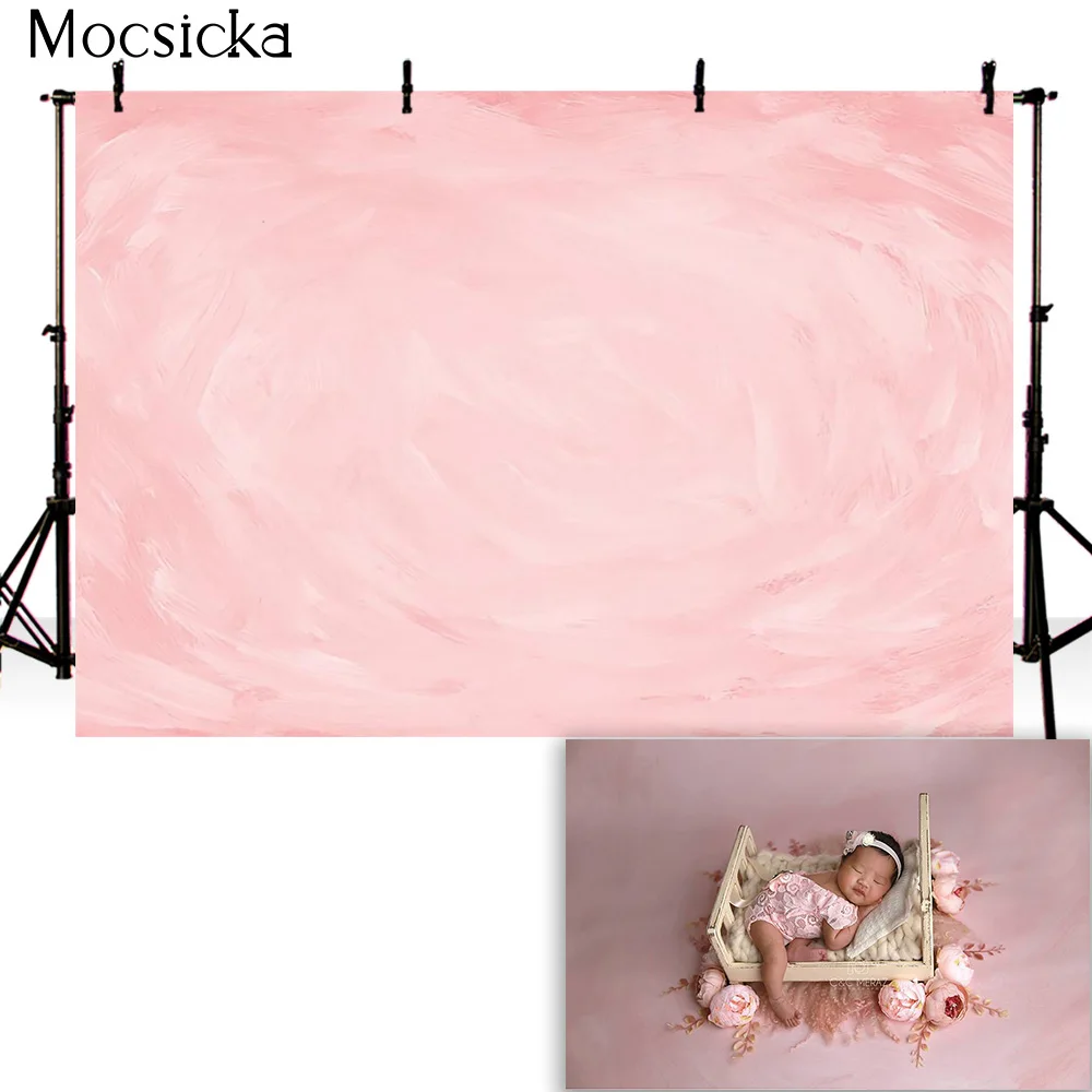 Mocsica – arrière-plan de photographie de nouveau-né, couleur unie, décor de Portrait d'enfants, anniversaire, accessoires de Studio