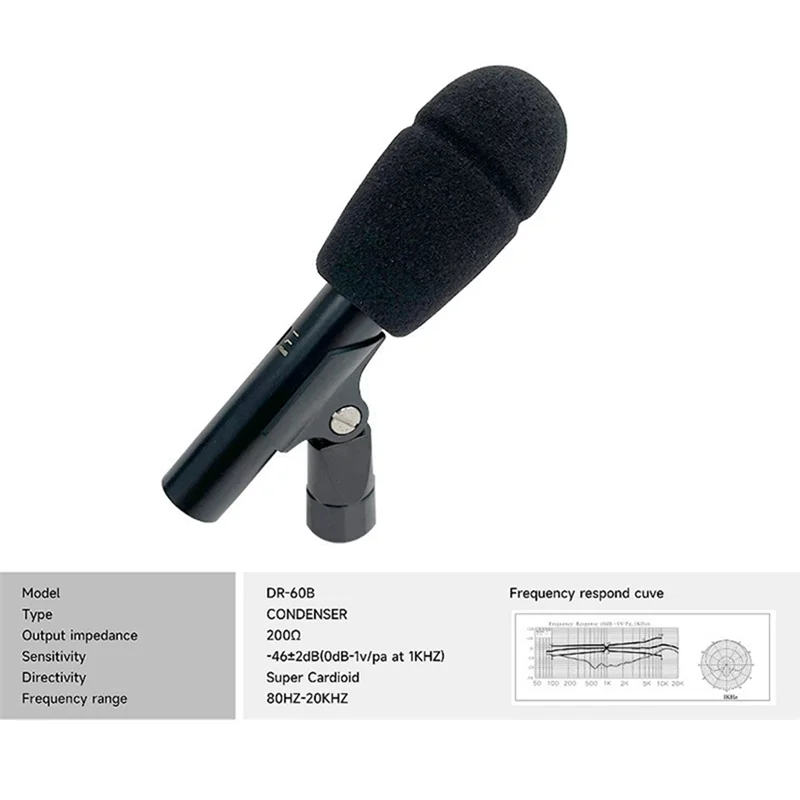 B63B-DR-60C Professionele membraancondensatormicrofoon Pickupmicrofoon Koorinstrumentmicrofoon