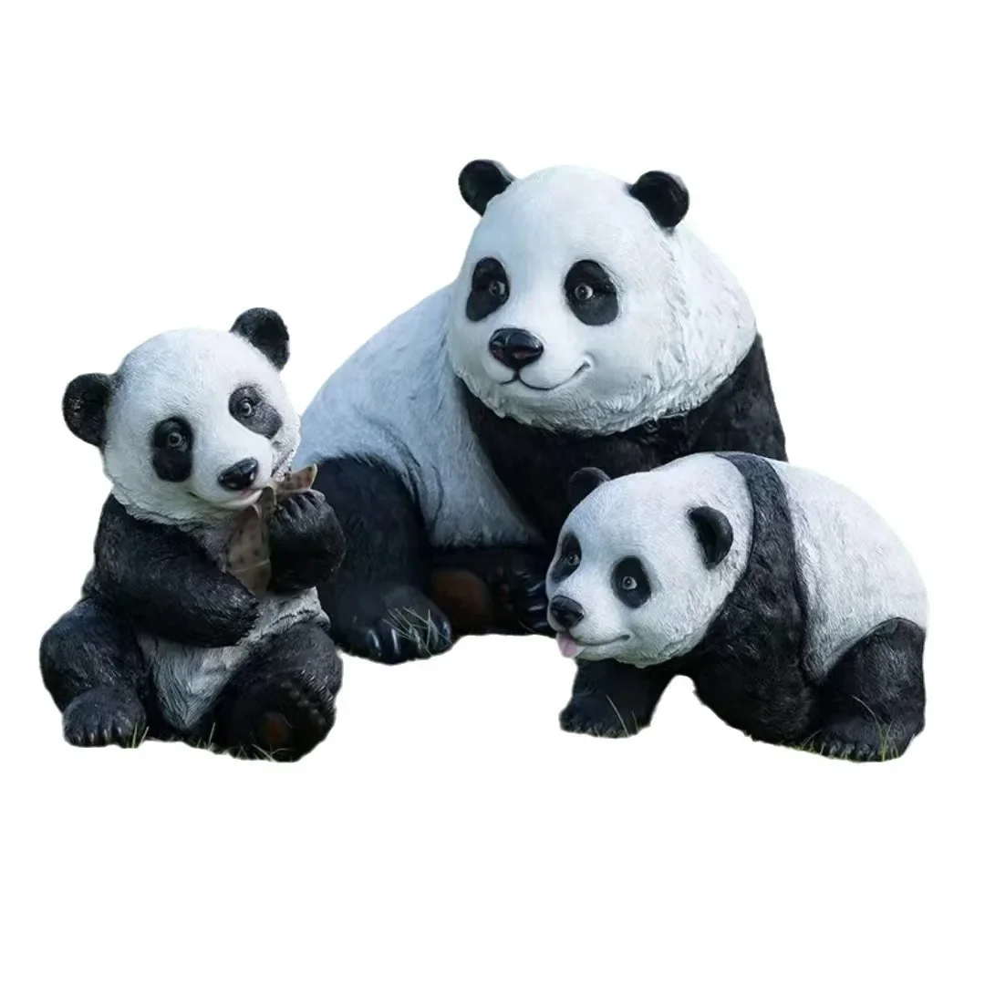 

FRP simulation giant panda model FRP sculpture garden courtyard outdoor ornament garden animal landscape main