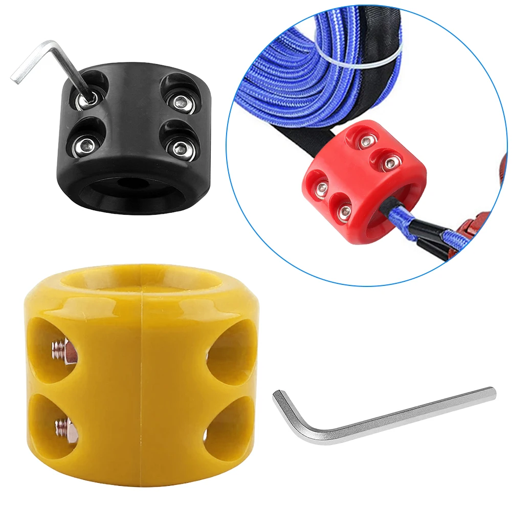 Cable Protector Rubber Plug Rubber Winch Stopper Prevent Pulling Bounce and Abrasion Winch Mount Stop Auto Offroad ATV UTV Parts