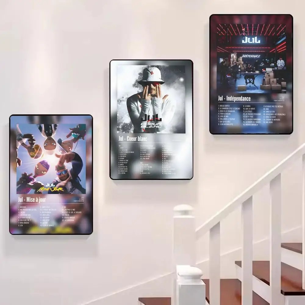 شعبية مغني الراب J-Jul اللوحة الخط HD طباعة شخصية قماش جدار جدارية الفن صور لغرفة المعيشة ديكور المنزل