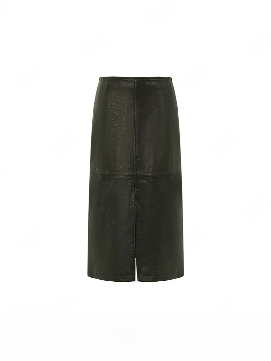 

Элегантная юбка из козьей кожи с разрезом спереди для женщин от Wei, повседневный стиль, средняя талия