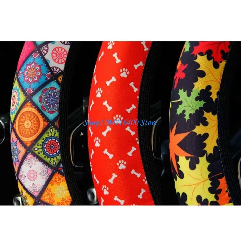 

y1gd Car Steering Wheel FolkInterior Stylish Cover Universal Better Grip 37-38cm