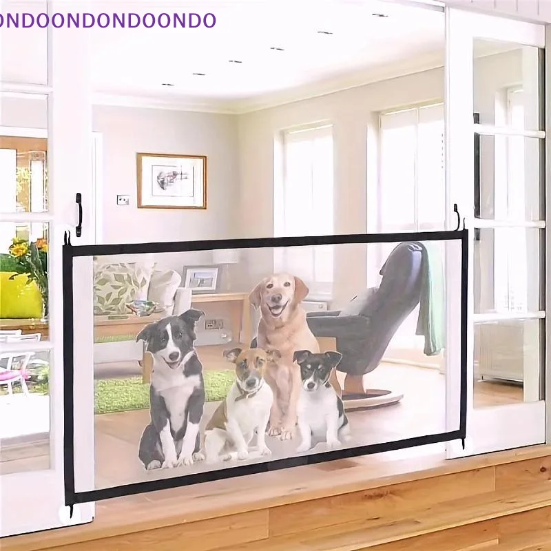 Pet Dog Barrier Fences Hook Pet Isolated Network Stairs Gate New Folding Breathable Mesh Playpen For Dog Safety Fence