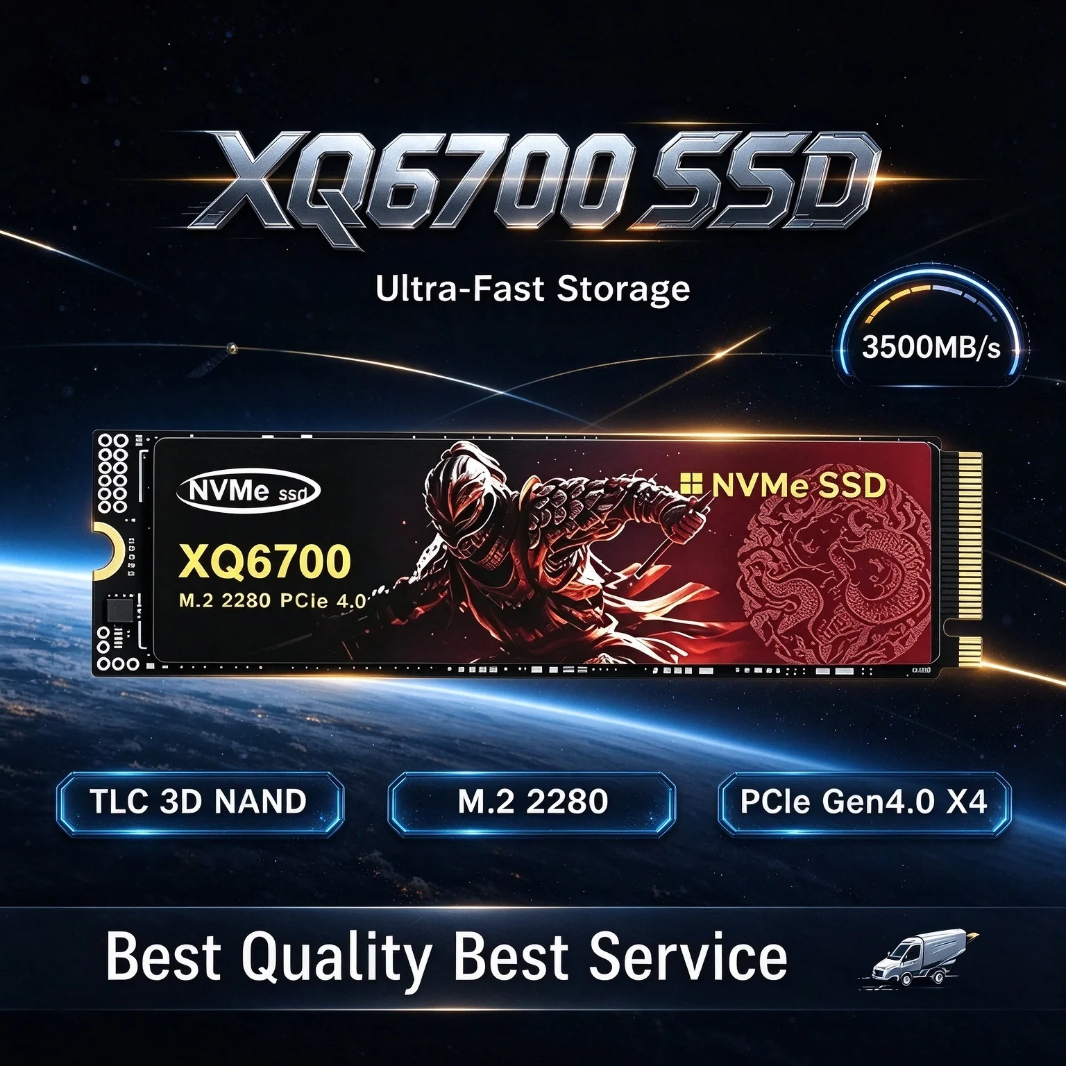 XQ6700 M.2 NVMe SSD 500GB 1TB 2TB 4TB PCIe 4.0 TLC 3D NAND High Speed Internal Gaming Solid State Drive for PC Laptop
