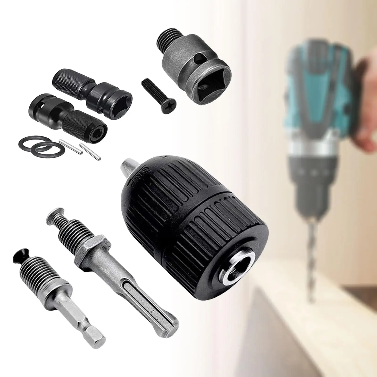 10 Uds 1/2-20 UNF montaje 1/4 pulgadas vástago hexagonal adaptador de mandril de taladro cambio rápido adaptador de mandril convertidor taladro