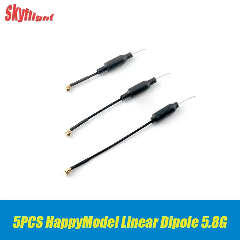 5PCS HappyModel Linear Dipole 5.8G 2dbi Nano Antenna UFL 47mm 60mm 75mm for Mobula7 / Mobula7 1S HD / Mobula8 FPV Tinywhoops