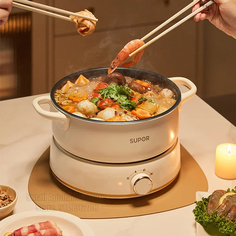 SUPOR Electric Cooker Dormitory Multi Cooker Household for Hot Pot Cooking and Frying and 3L Soup Heater Pot Fry 220V