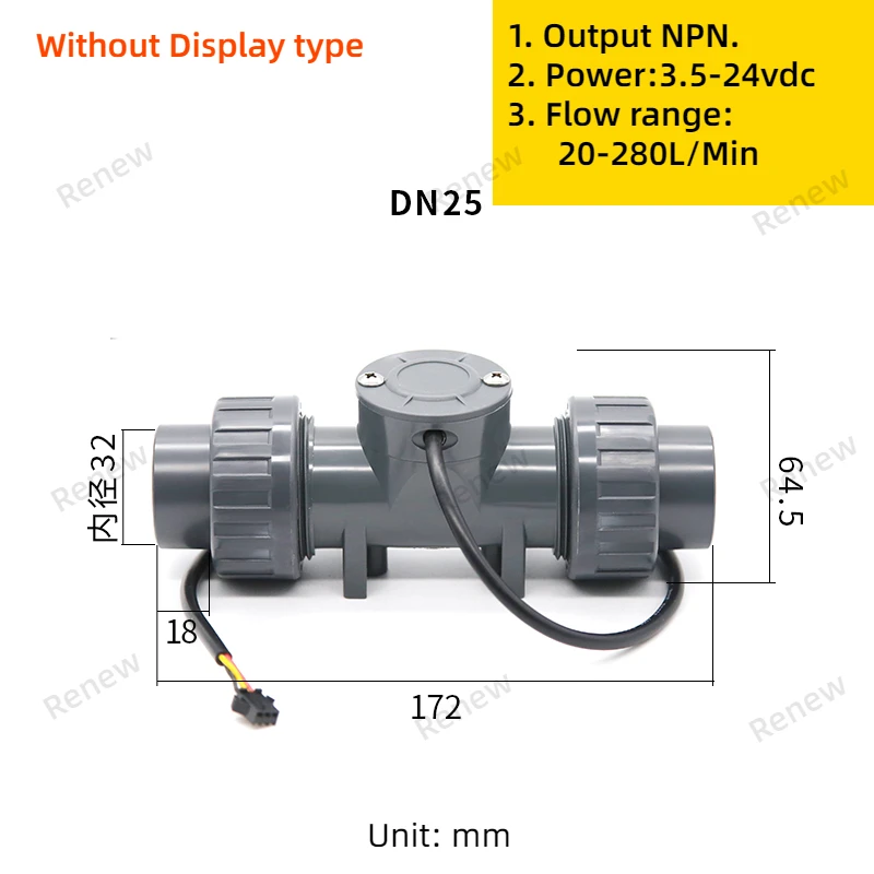 Imagem -06 - Medidor de Fluxo Digital Esgoto Pipeline Irrigação Agrícola e Florestal Dn2580 Flow Sensor Ácido e Álcali Resistente Rs485 Npn