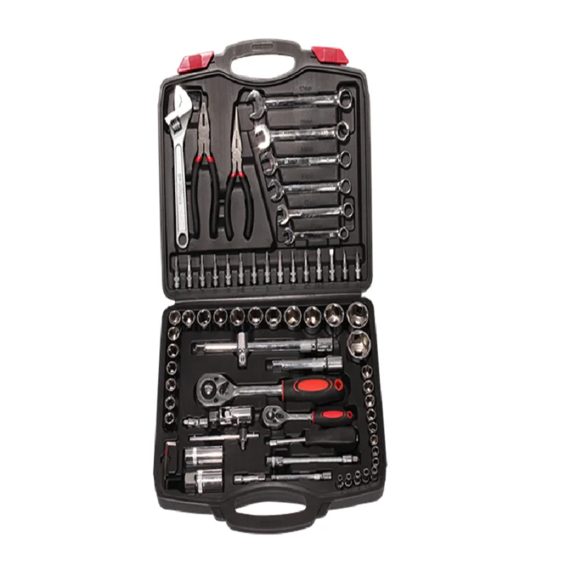 

73pcs combination tool Socket wrench set two-use spanner Automobile maintenance tool carbon steel NO.B1257