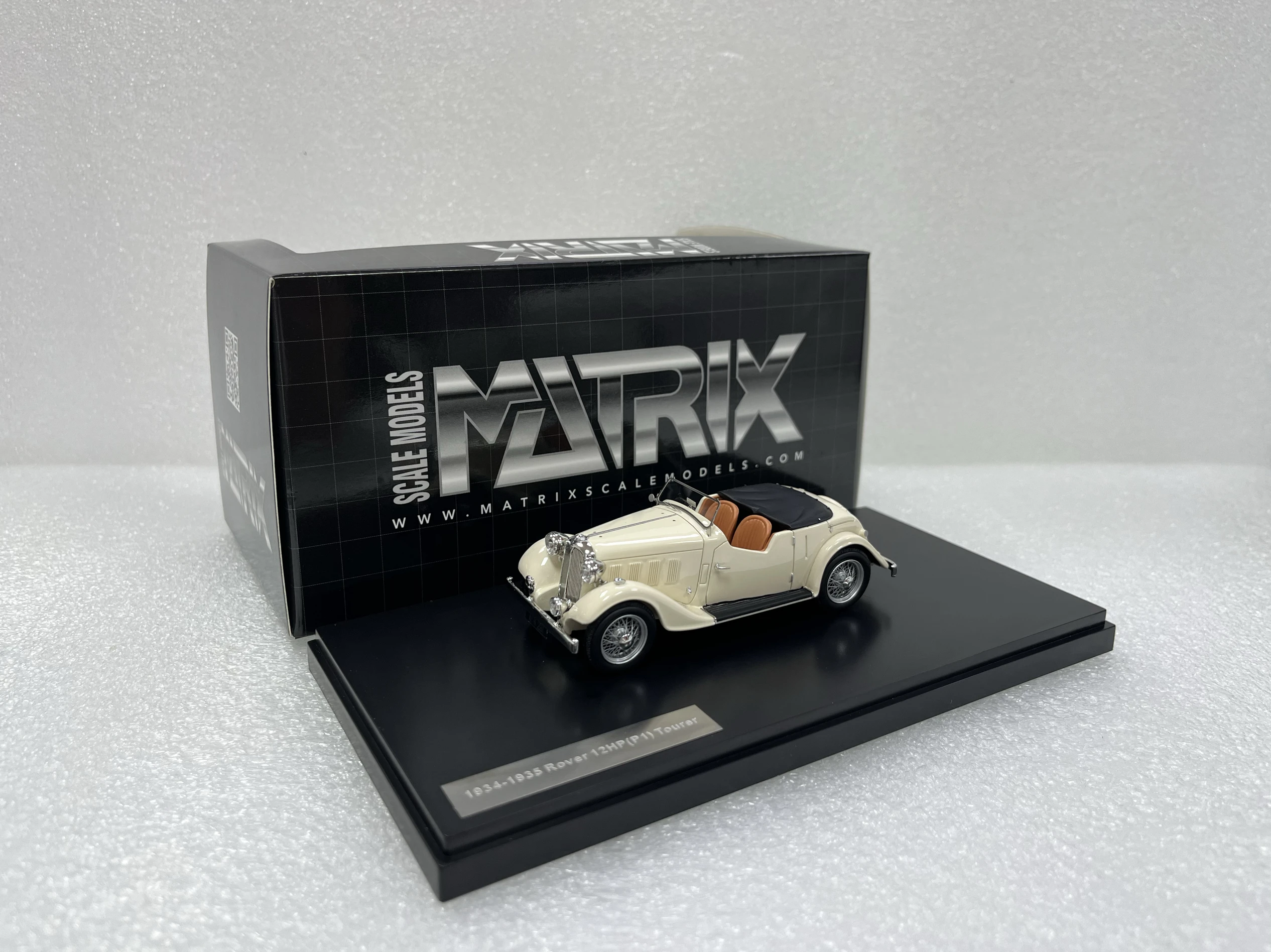 Matrix 1:43 Rover 12HP Tourer 1935 Vintage Car Simulation Limited Edition Resin Metal Static Car Model Toy Gift