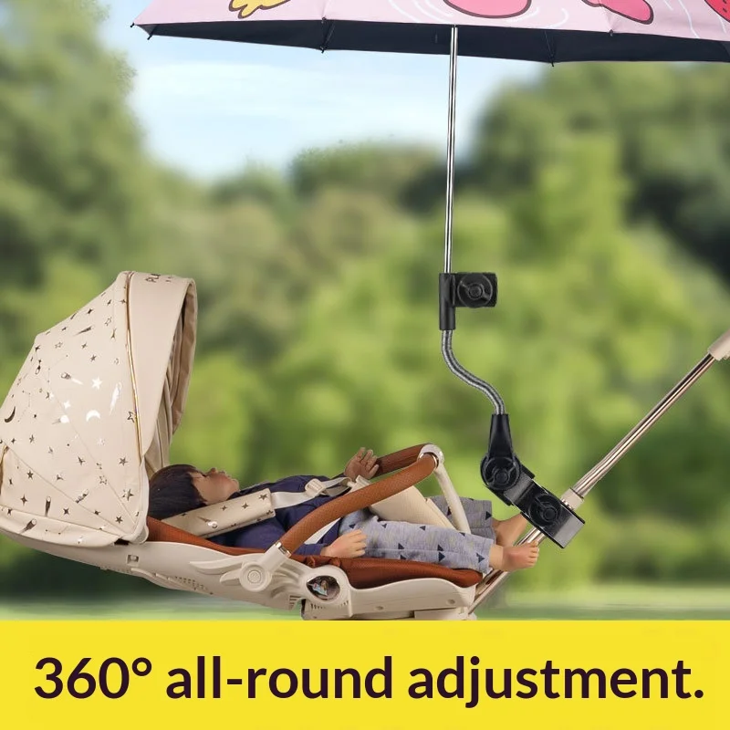 

Держатель кронштейна для навеса от солнца для коляски, крепежный зажим для зонта, зонт для кемпера, портативная многофункциональная универсальная подставка для зонта