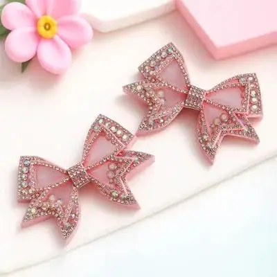 

VALICLUD 1 Pair Decorative Bow Knot Shoe Charm for Pumps Rhinestone Embellishment Tie Accessory Fashion Jewelry