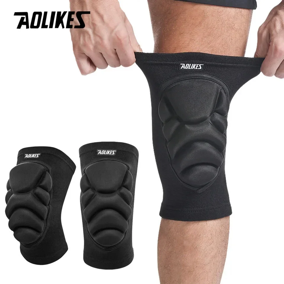 1Pair Knee Elbow Pads, Thick Sponge Collisioned Kneepads  Work, Basketball Wrestling Football Volleyball Cycling Mtb trikot Maap