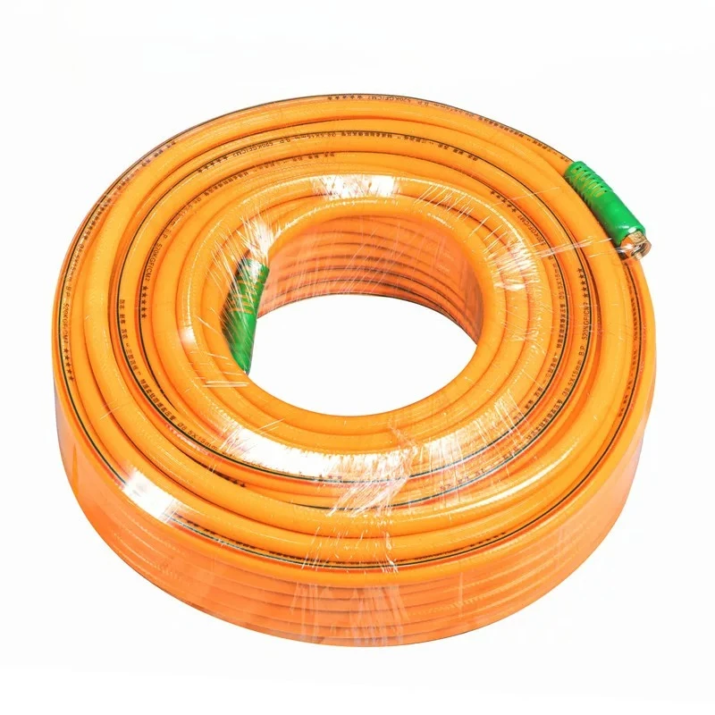 2-inch water pipe, high-pressure PVC agricultural pesticide pipe, three-layer four-strand anti-freezing yellow rubber hose