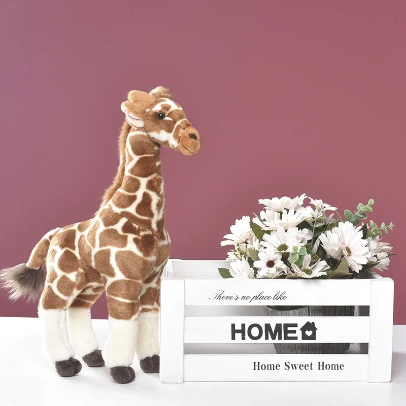 1pc Real Life Giraffe Plush Toys Cute Stuffed Animal Dolls Soft Simulation Giraffe Doll Birthday Gift Kids Toy Bedroom Decor