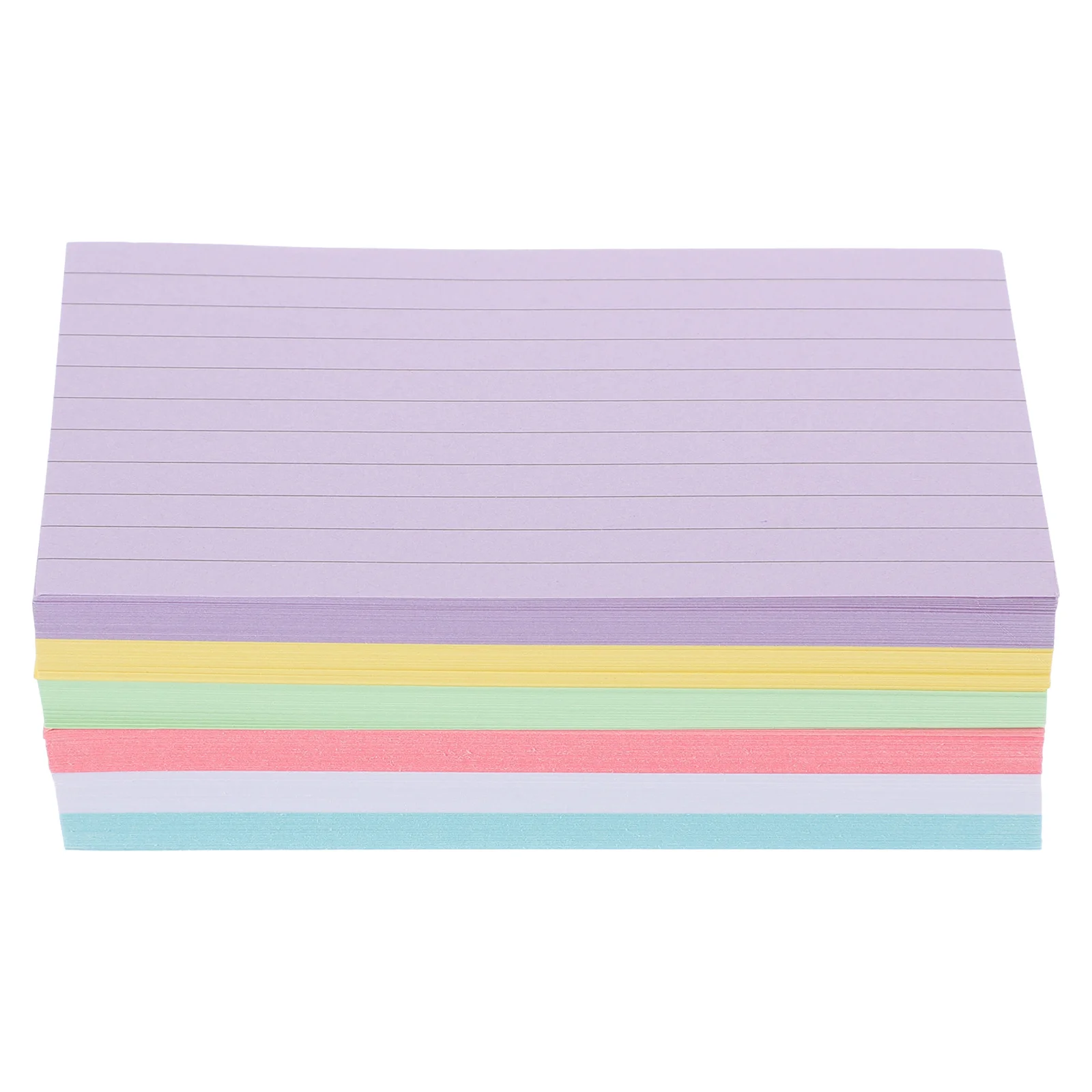 Colored Index Cards 300Pcs Horizontal Line Loose Leaf Notepads Note Paper Sticky Simple Supplies for Study and Planning