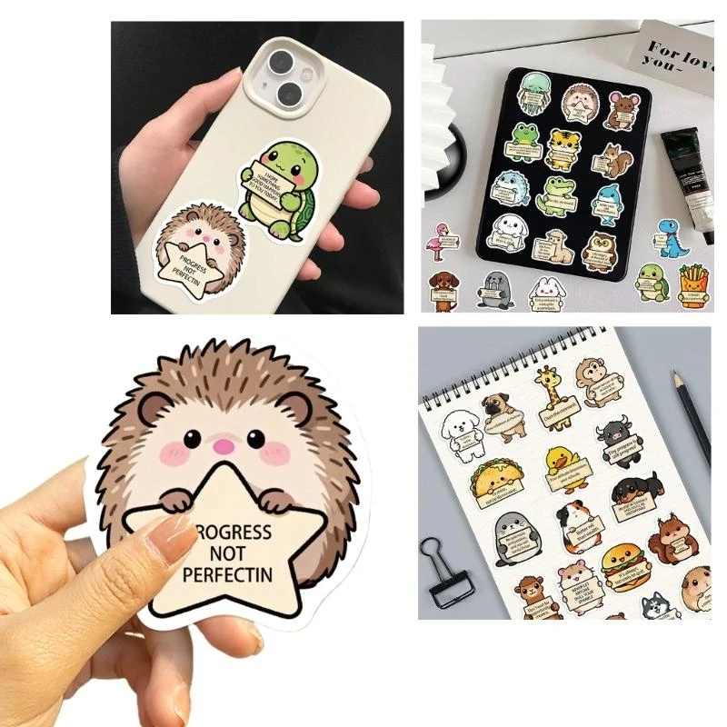  Reusable 100Pcs Colorful Cartoon Stickers Decals PVC Waterproof Art Suitable For Laptops Kids Decor Creative Expression