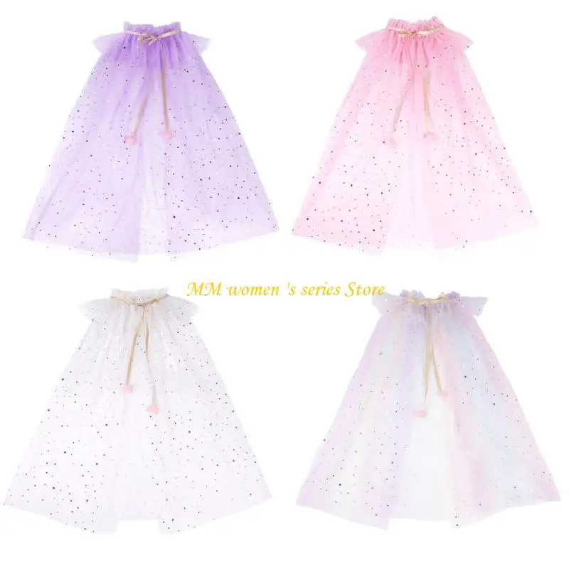 

Q39C Sequins Tulle Princess Princess Cloak Princess Dressing Up Clothes for Kid