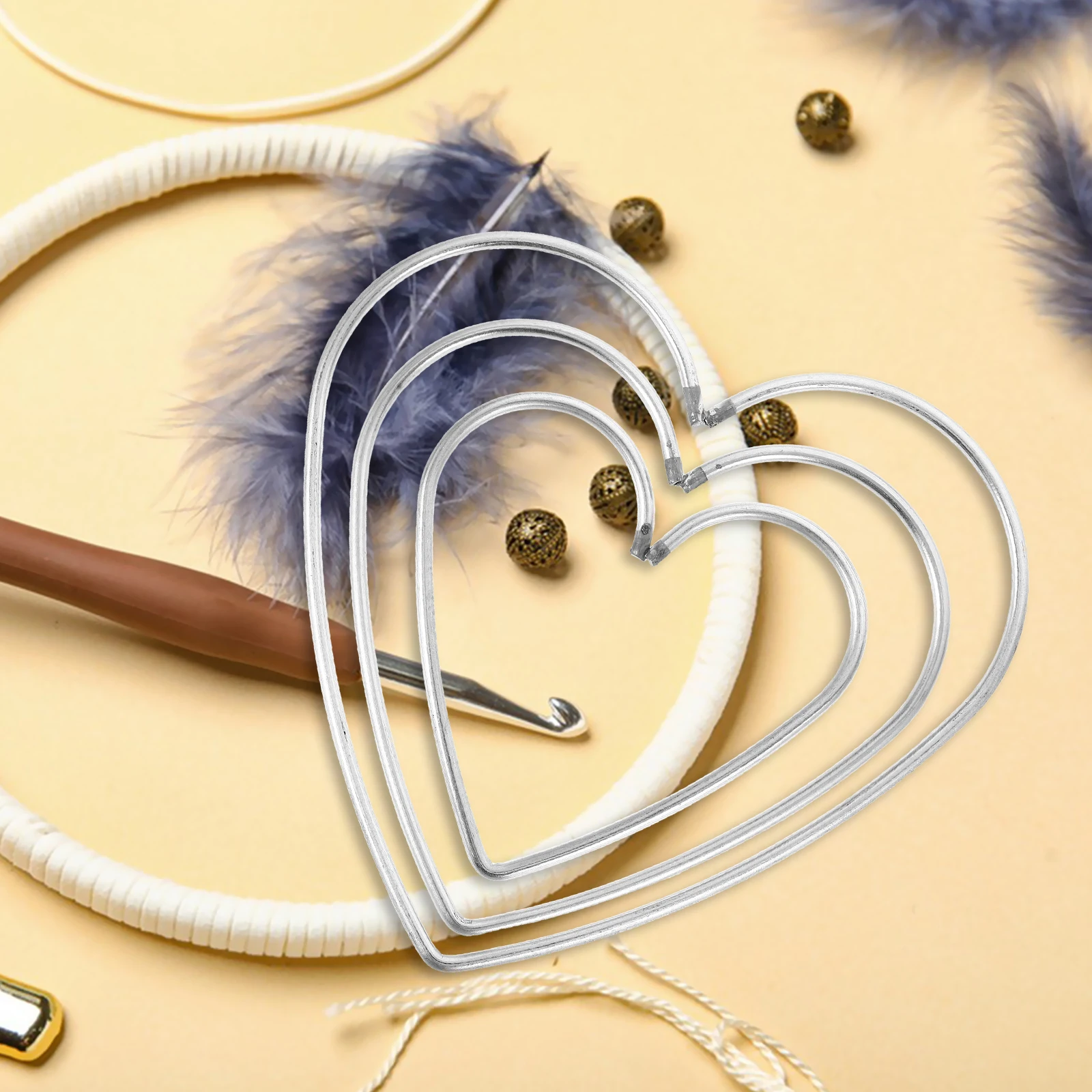 

9PCS Dreamcatcher Smooth Surface DIY Craft Dreamcatcher Ring Cloth Metal Ring Hoops for Home Decoration Art Projects