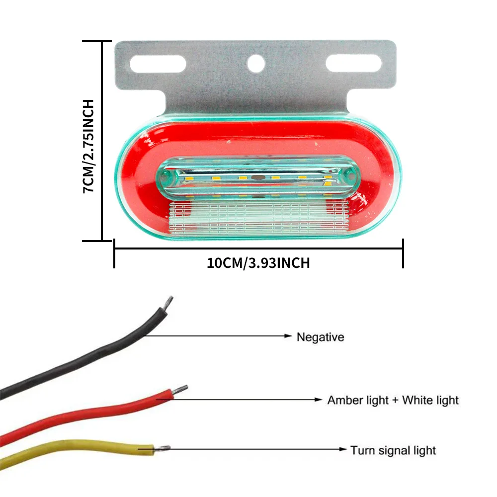 4pcs Truck Side Marker 24SMD LED Lights Warning Tail Light Car Auto Trailer Lamps DC 24V For Truck Decoration Lorry Signal Lamp