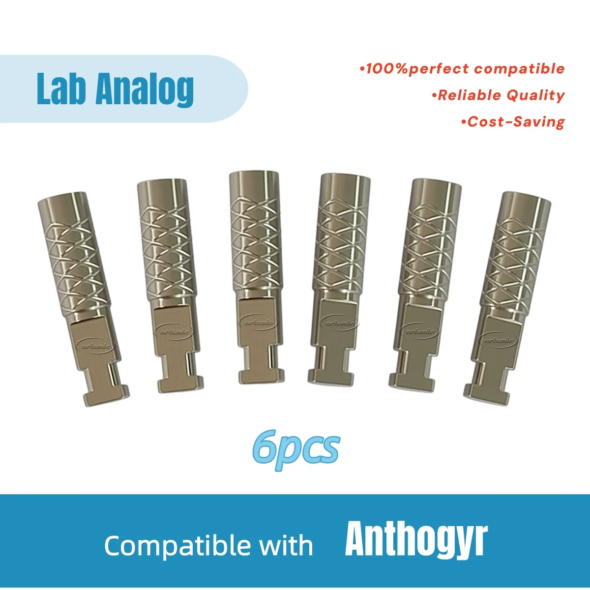 6pcs For Anthogyr dental lab analog Implant replica Regular type