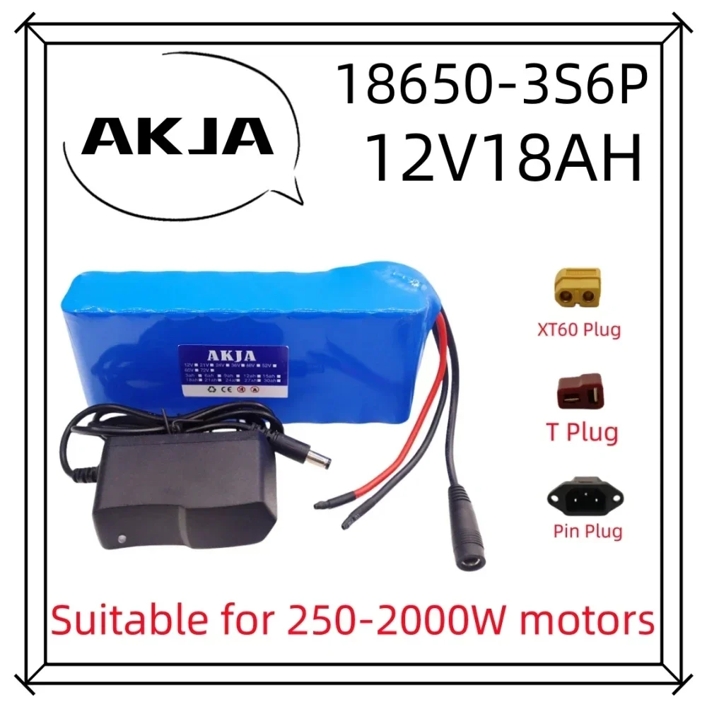 

Air fast transportation 3S6P12V18Ah battery pack 18650 lithium ion DC12.6V super large capacity rechargeable battery with BMS