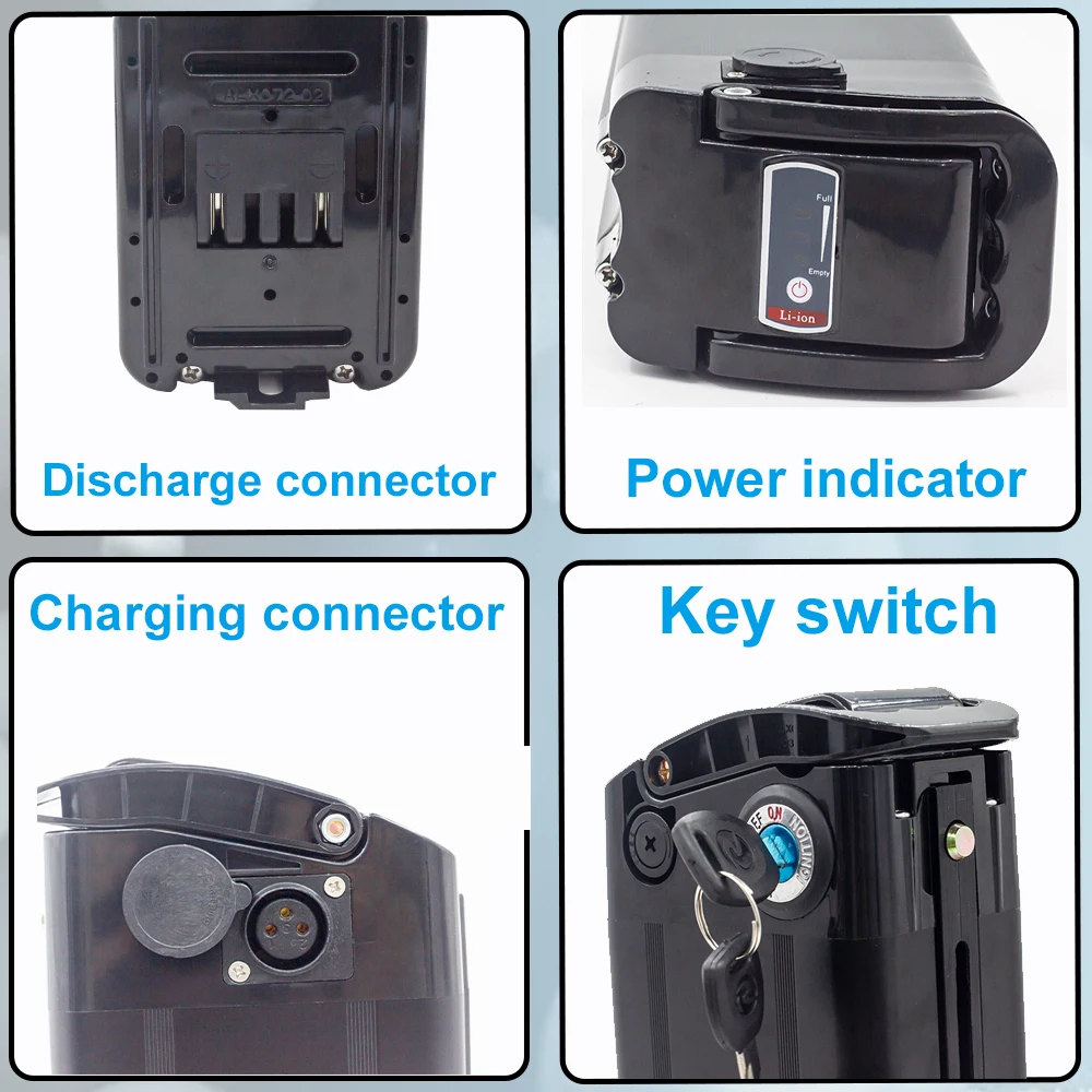 36V 48V Folding Electric Bike Battery Bottom Discharge 10Ah 15Ah 13Ah For JINGHMA  Janobike  Foldable eBike Lithium Battery Akku