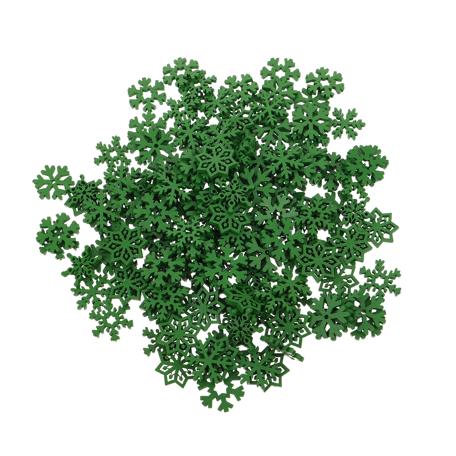 

150pcs Christmas Wood Snowflakes Ornaments Wooden Slices Xmas Cutouts Embellishments Winter Holiday Decorations Hanging Tree