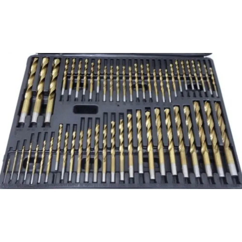 115pcTitanium Drill Bit Set  w/ Metal Index Case Fractional Number Letter Steel