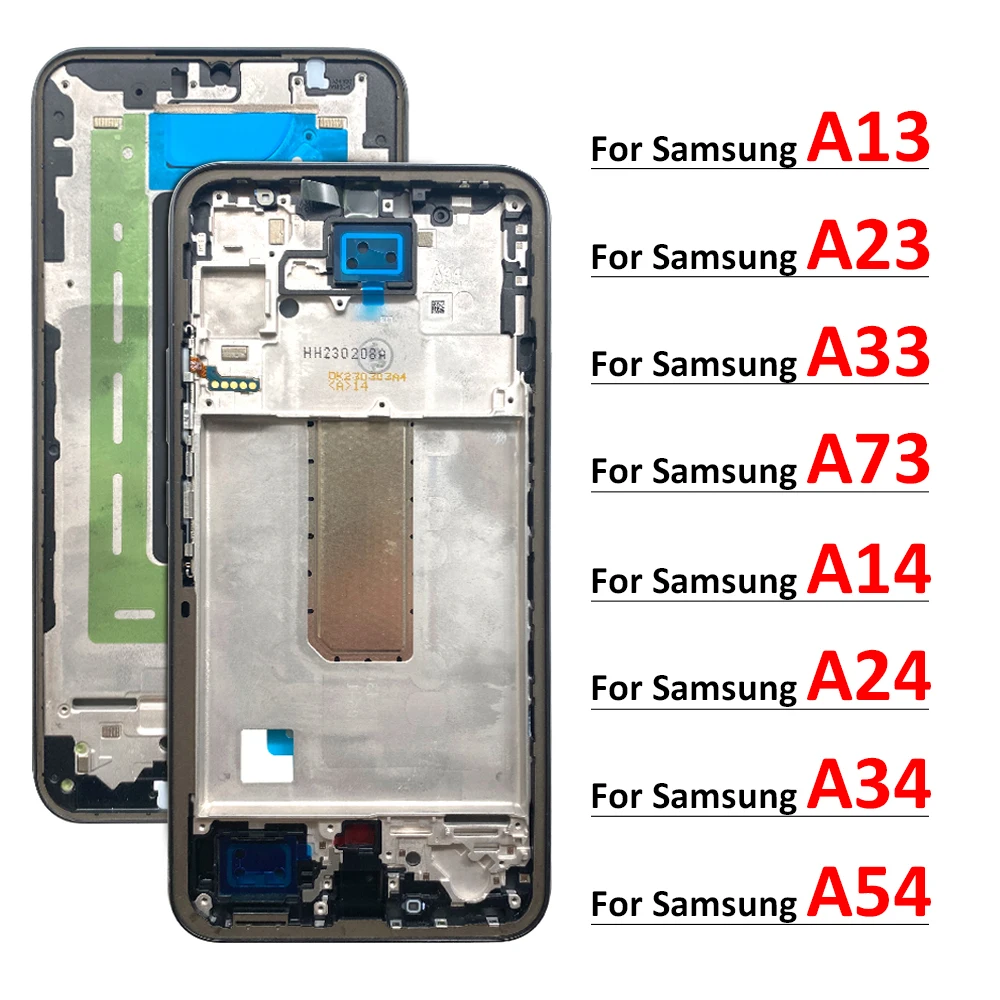 New For Samsung A13 A14 A23 A24 A34 A54 A33 A73 4G 5G Housing Middle Frame Bezel Middle Replacement Parts Middle Frame