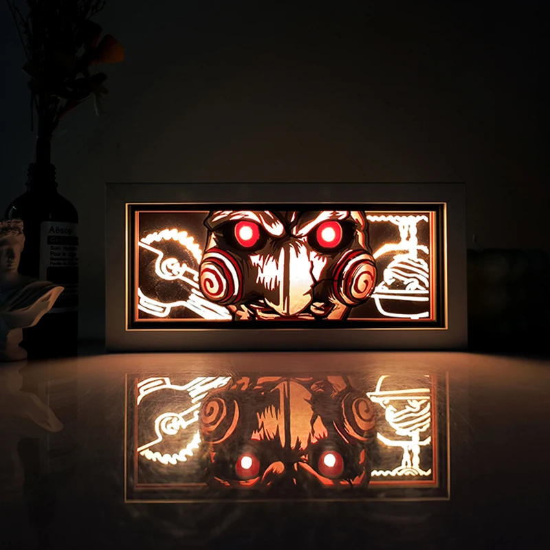 Horror Movie Series Paper Cut Shadow Box Light Halloween Remote control model multiple colors Gamer Bedroom