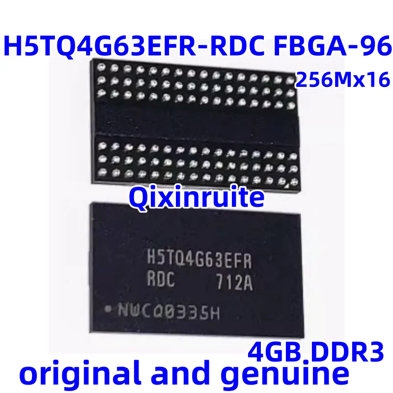 

Qixinruite New original H5TQ4G63EFR-RDC FBGA-96 (256MX16) 4GB DDR3 memory granule storage