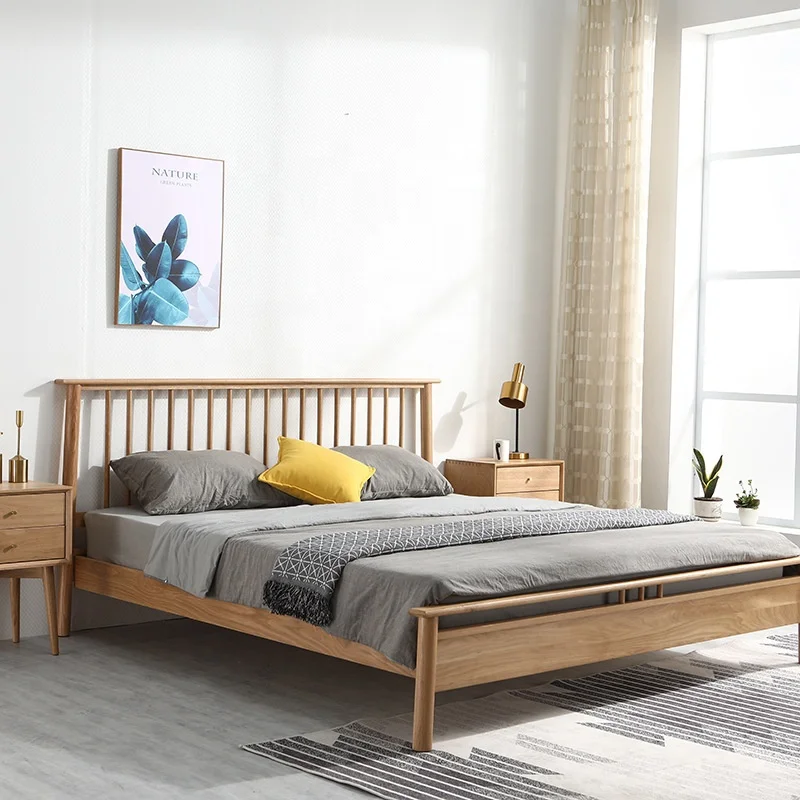 Simple Wooden Kids Double Bunk Bed Frame Multi-Layer Storage Student Dormitory Bedroom Furniture