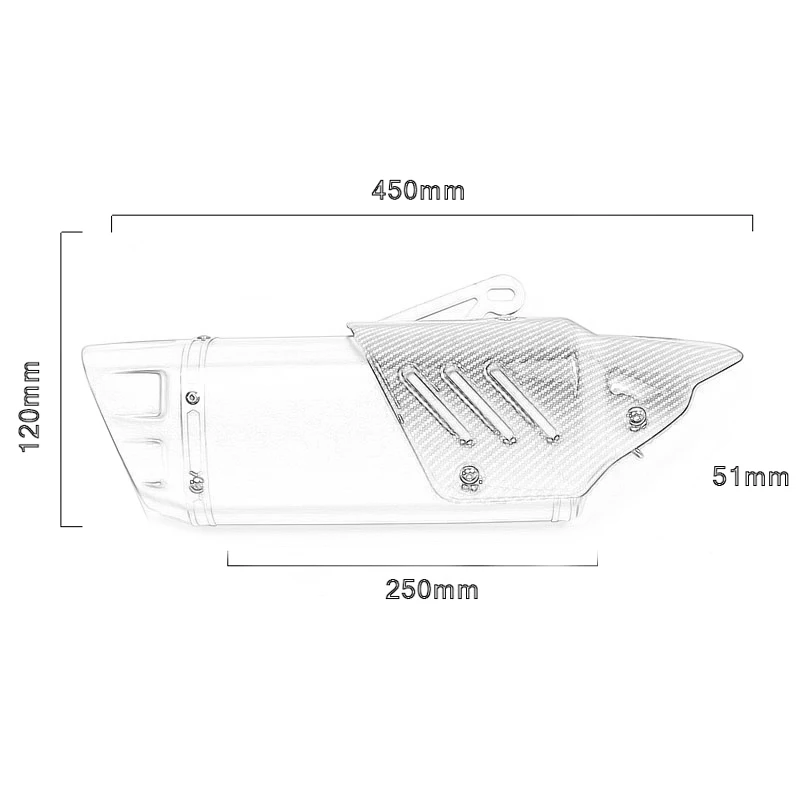 Universal Motorcycle Exhaust pipe system 51mm Pipe escape para moto Modified Muffler For benelli trk 502 nx650 msx125 exhaust