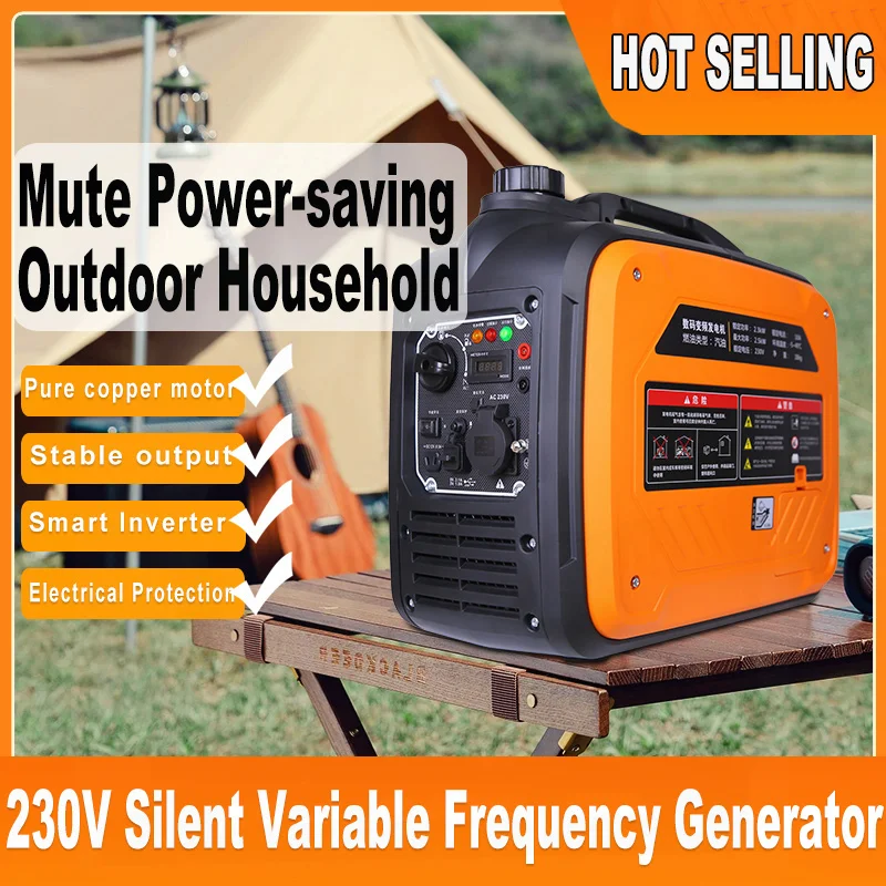 2800W/3800w Portable Silent Generator with Digital Frequency Conversion Fuel Versatile Reliable Power Supply for Various Needs
