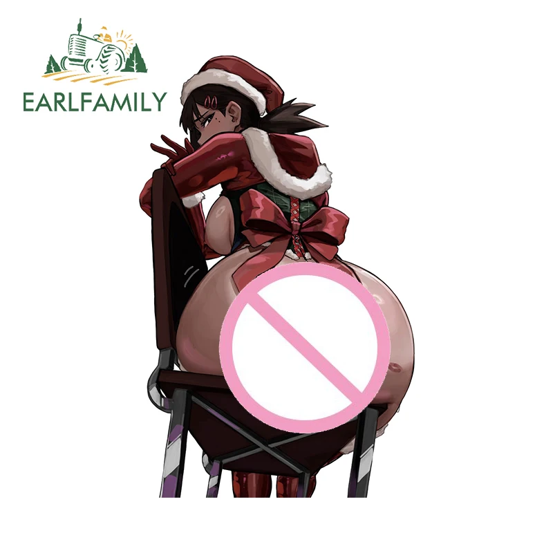 EARLFAMILY الوشم الشيطانة فريرين سيارة ملصق أنيمي NSFW Waifu فتاة كبيرة الحمار بعقب ملصق مائي الجنس دراجة نارية الثلاجة سيارة التصميم #5