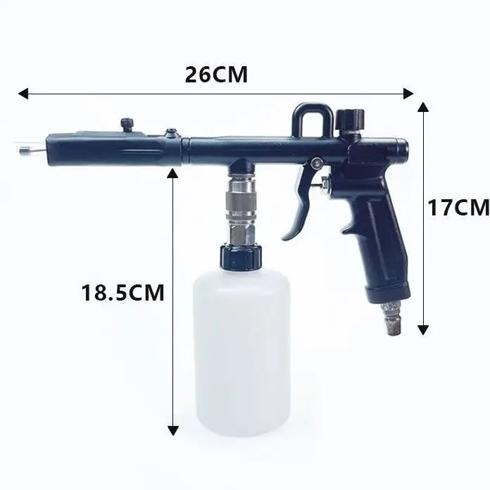 Flat Nozzle Interior Cleaning Gun Car Headliner Foam Spray Gun Auto Detailing Dust Removal Tool