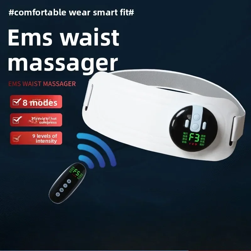 EMS Fitness Equipment Remote Control Heating Vibration Waist and Abdomen Fitness Device Hot Compress Therapy Slimming Waist