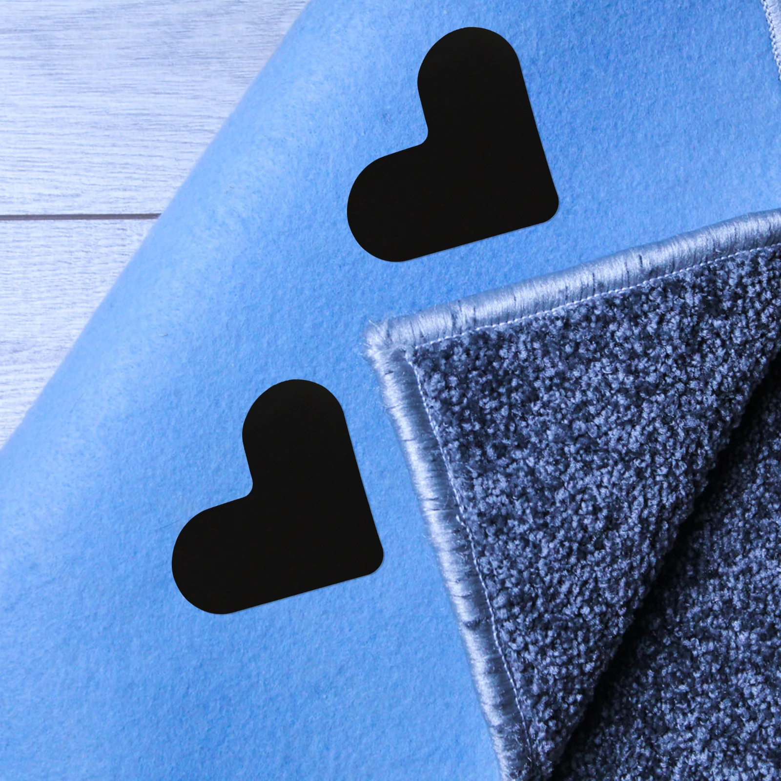 

16 Pcs Anti-slip Floor Mat Tape Gripper for Area Rugs along with Double Sided Stickers Removable Glue Laminate Floors
