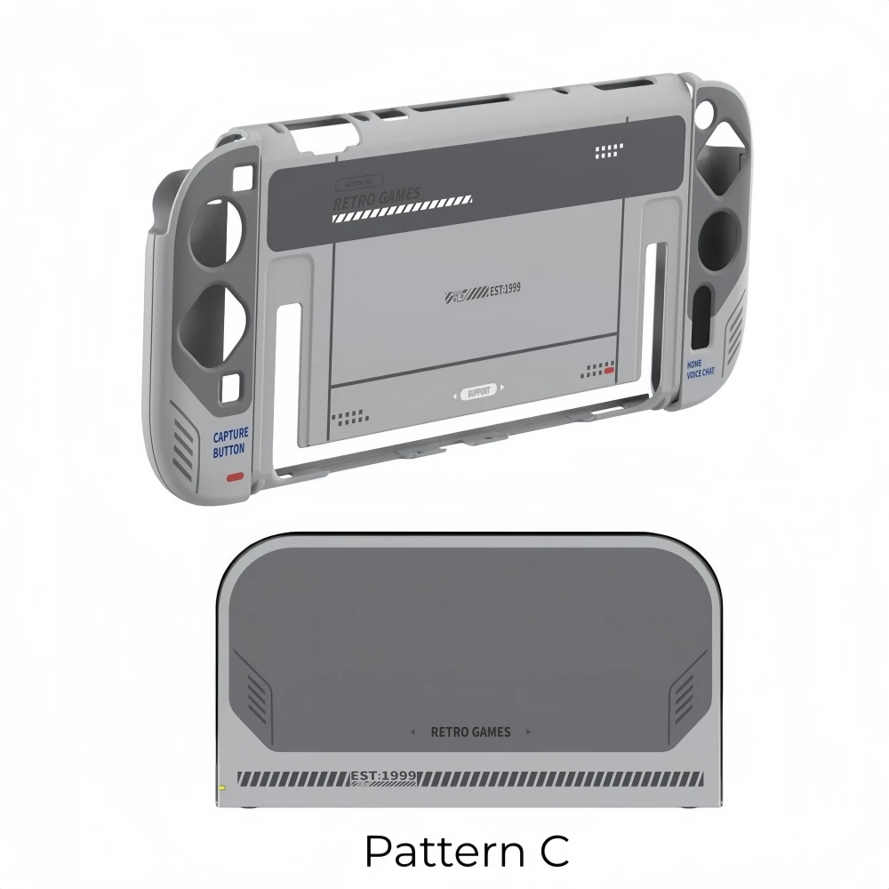 Retro-stijl harde PC-behuizing voor de Switch 2, volledige beschermhoes, controllerhoes, ultradun, compatibel met de TV-dock, 3 verschillende ontwerpen.