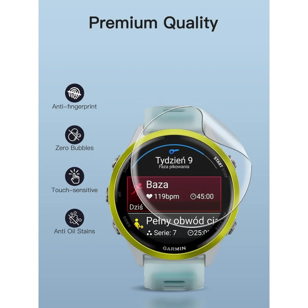 PMMA 및 소프트 TPU 필름 화면 보호기 GARMIN Forerunner 970 570 42mm 47mm 강화 유리 긁힘 방지 보호