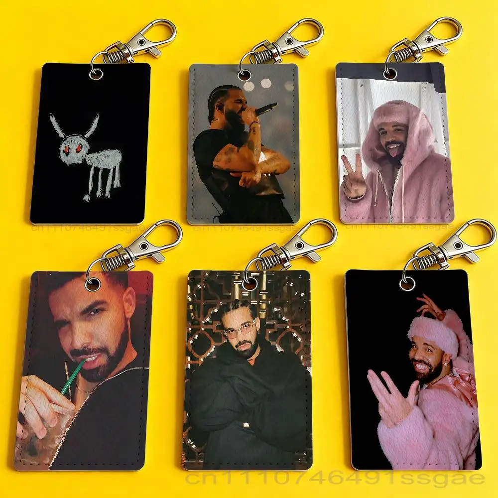 

Hot Rapper D-Drake Badge Holder Keychain For Bank Business Work Card Holder Student Card Protective Case Bus Card