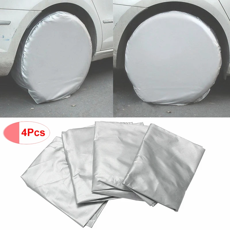 4Pcs Car Wheel Tire Covers Tire Protector Bag 210D Oxford cloth Tire Cover Protector Waterproof Scratch Resistant accessories